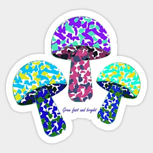 Blue spotted mushrooms Sticker